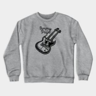 Jimmy Page Gibson Double Neck Crewneck Sweatshirt